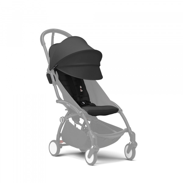 Châssis yoyo 3 connect blanc avec assise pack 6+ noir Stokke