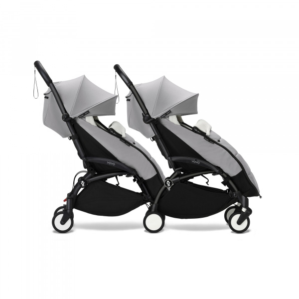 Châssis yoyo 3 connect noir avec assise pack 6+ stone Stokke