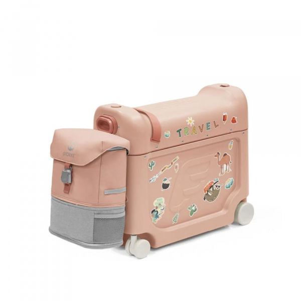 Pack jetkids sac à dos enfant + valise bedbox 2.0 coral pink Stokke