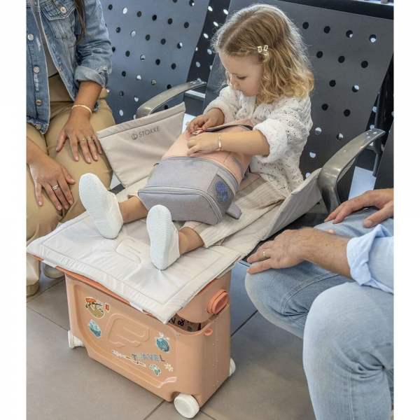 Pack jetkids sac à dos enfant + valise bedbox 2.0 coral pink Stokke