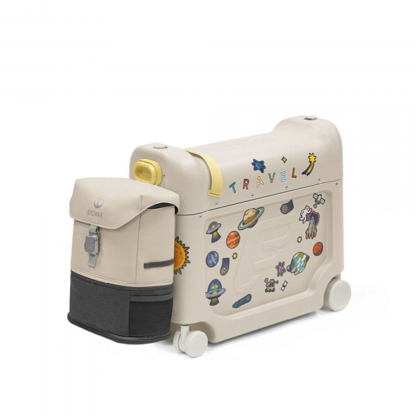 Pack jetkids sac à dos enfant + valise bedbox 2.0 moonglow white Stokke