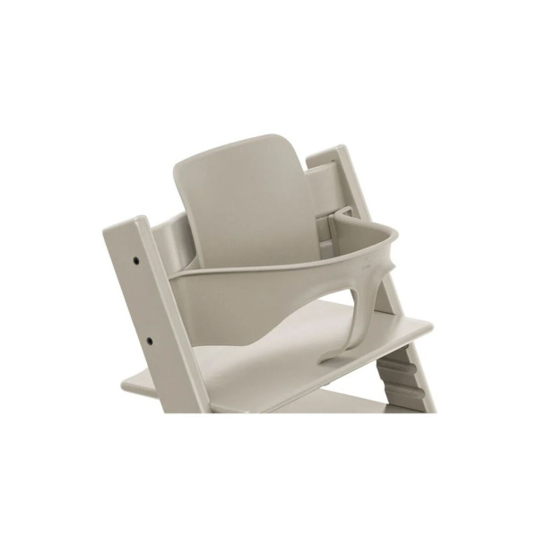 Pack chaise haute tripp trapp avec son baby set et sa tablette cashmere grey Stokke