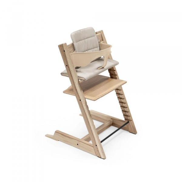 Pack chaise haute tripp trapp et son baby set wild wood Stokke