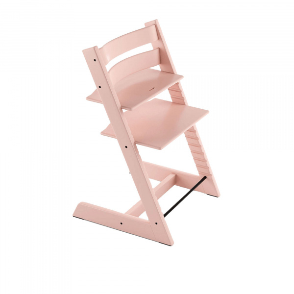 Pack chaise haute tripp trapp + baby set + tablette rose poudré Stokke