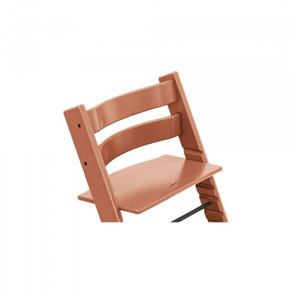 Pack chaise haute tripp trapp hêtre terracotta + newborn set gris Stokke