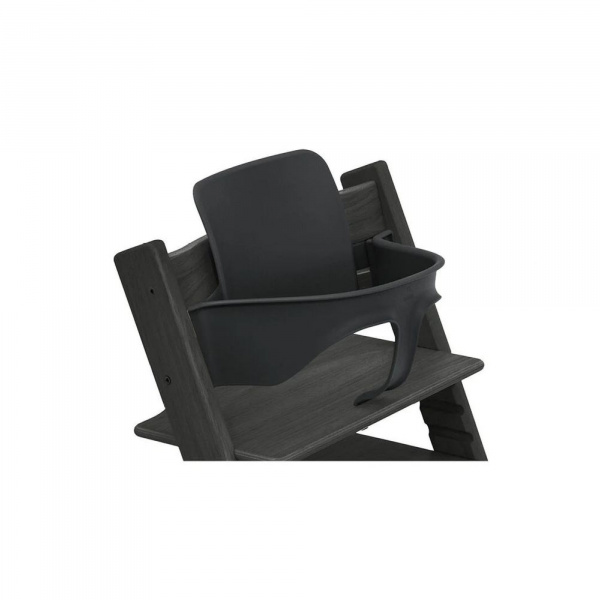 Pack chaise haute tripp trapp noir et son baby set Stokke