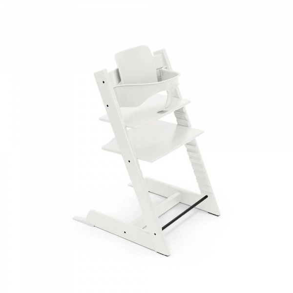 Pack chaise haute tripp trapp blanc et son baby set Stokke