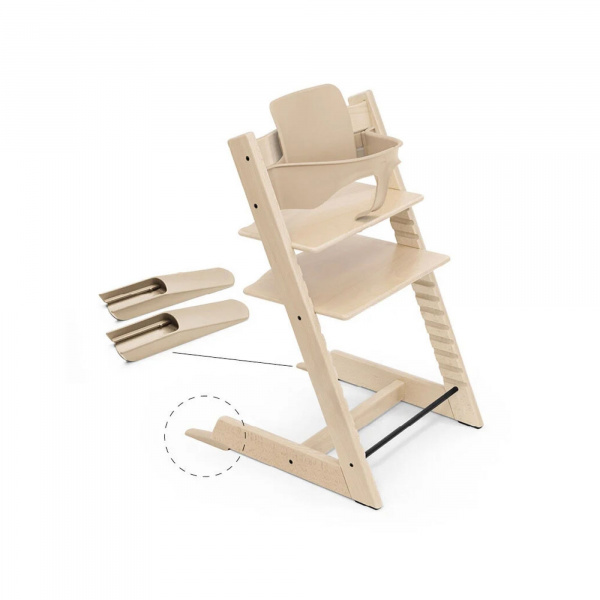 Pack chaise haute tripp trapp chêne + baby set + tablette naturel Stokke