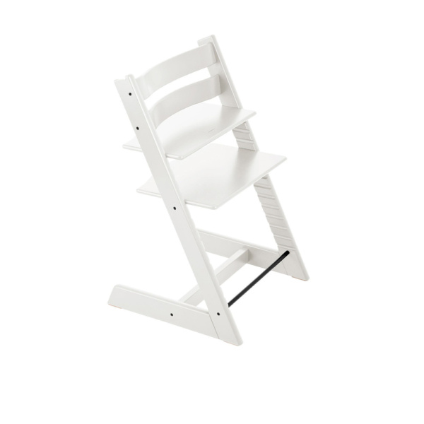 Pack chaise haute tripp trapp avec son baby set et sa tablette blanc Stokke