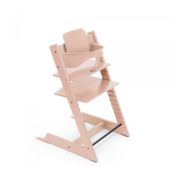 Chaise haute bébé évolutive tripp trapp rose poudré Stokke