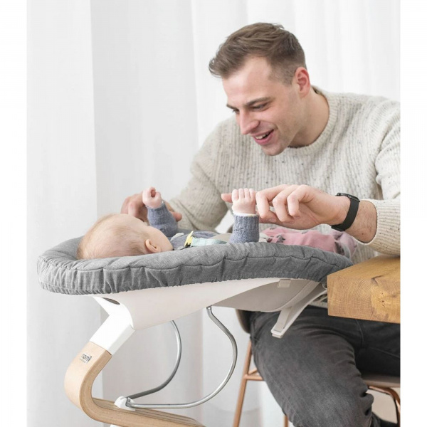 Newborn set pour chaise haute nomi - white grey sand Stokke