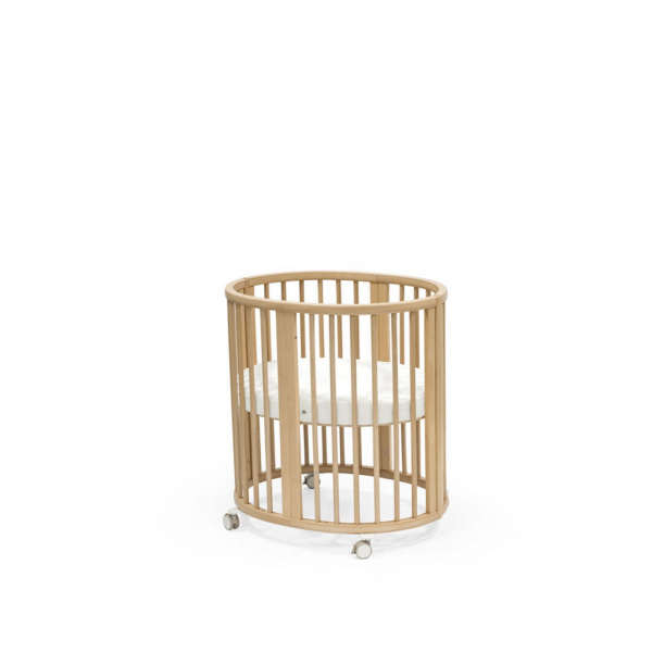 Chambre duo berceau sleepi + commode sleepi + matelas - natural Stokke