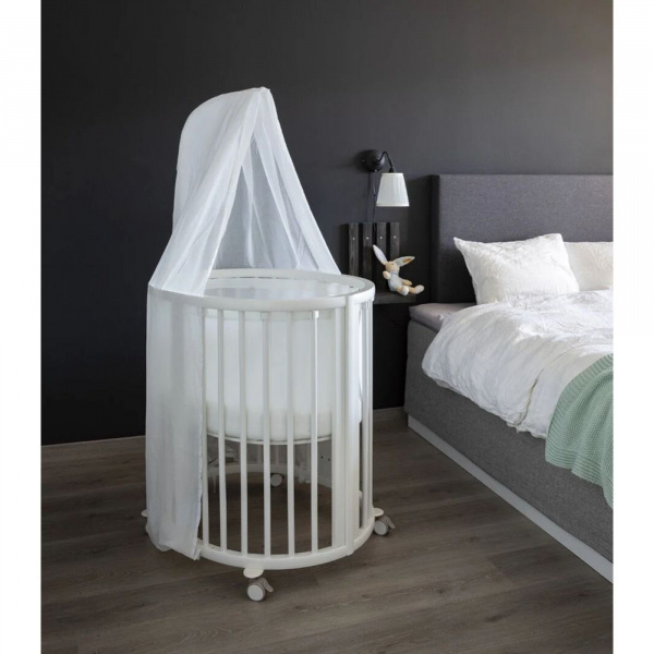 Chambre duo berceau sleepi blanc + commode sleepi blanc Stokke