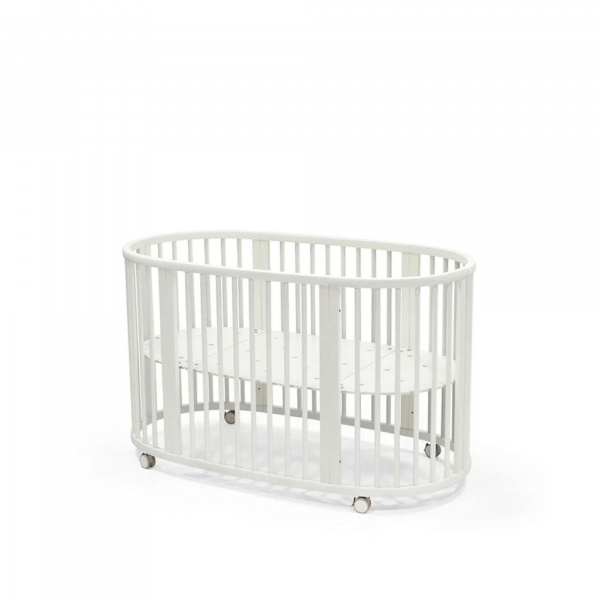 Chambre duo lit sleepi + commode sleepi + matelas - white Stokke