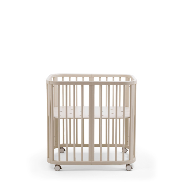 Berceau en bois mini nighti vanilla white + matelas Stokke
