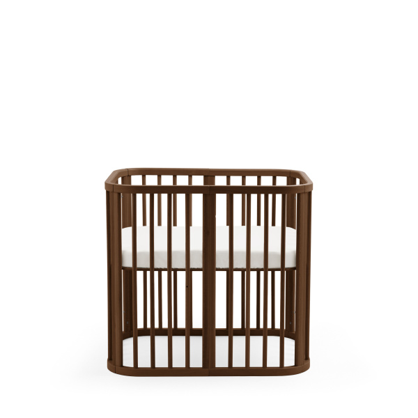 Berceau en bois mini nighti warm brown + matelas Stokke