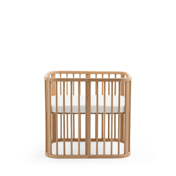 Pack berceau nighti + matelas + drap housse blanc - natural Stokke