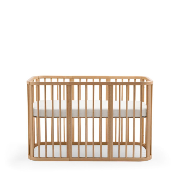 Lit en bois évolutif nighti natural + matelas Stokke