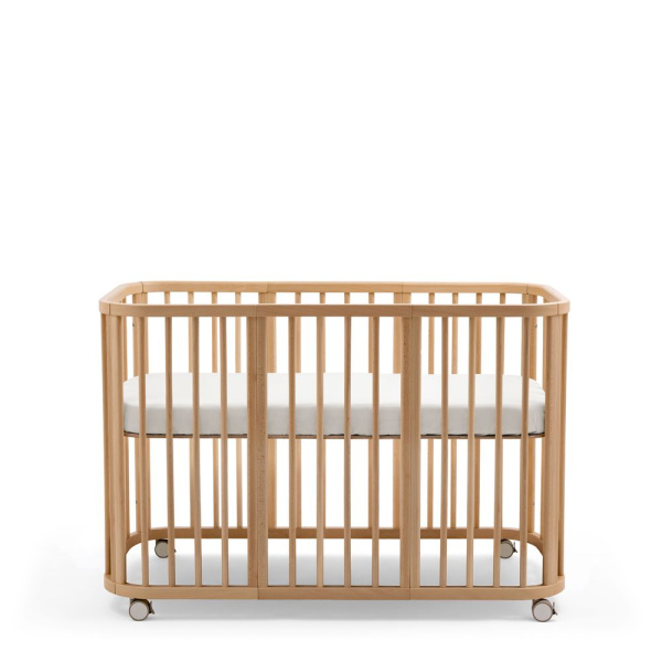 Lit en bois évolutif nighti natural + matelas Stokke