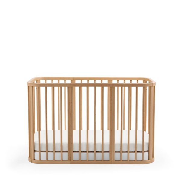 Lit en bois évolutif nighti natural + matelas Stokke