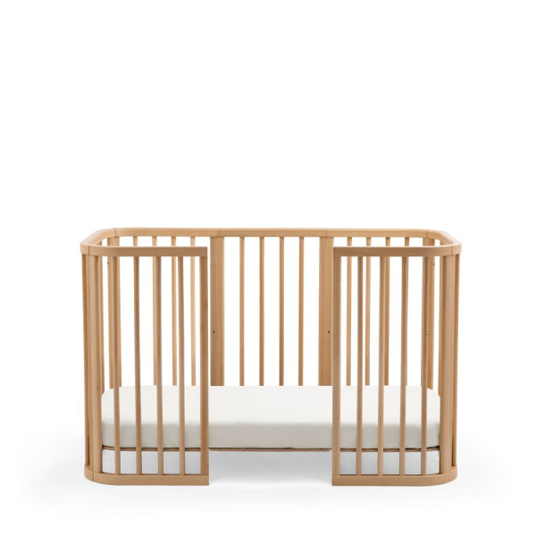 Lit en bois évolutif nighti natural + matelas Stokke