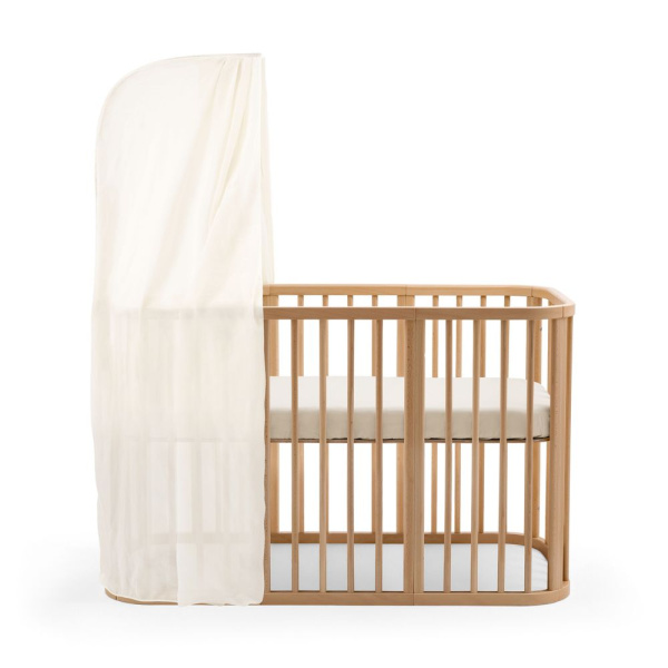 Lit en bois évolutif nighti natural + matelas Stokke