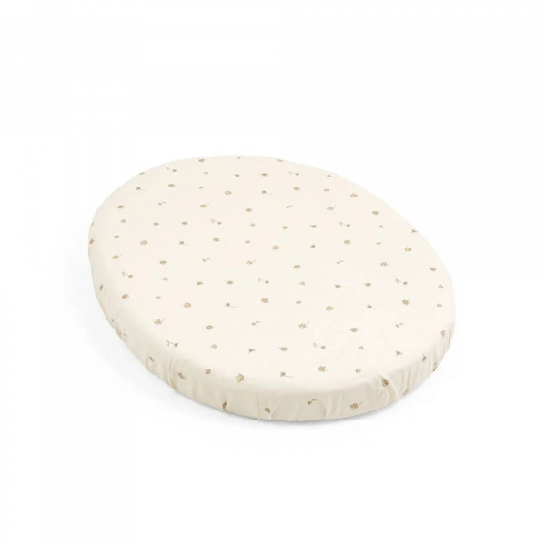 Drap housse mini sleepi flower ecru Stokke
