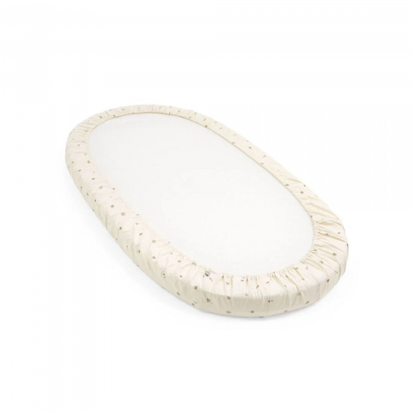 Drap housse sleepi flower ecru Stokke