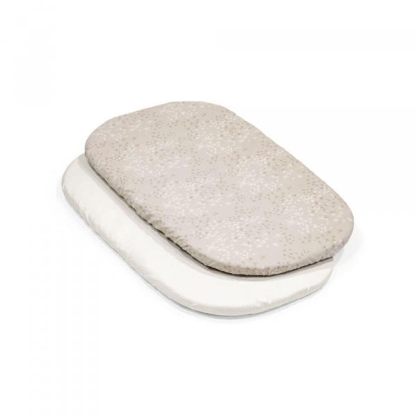 Lot de 2 draps housses pour matelas berceau snoozi Stokke