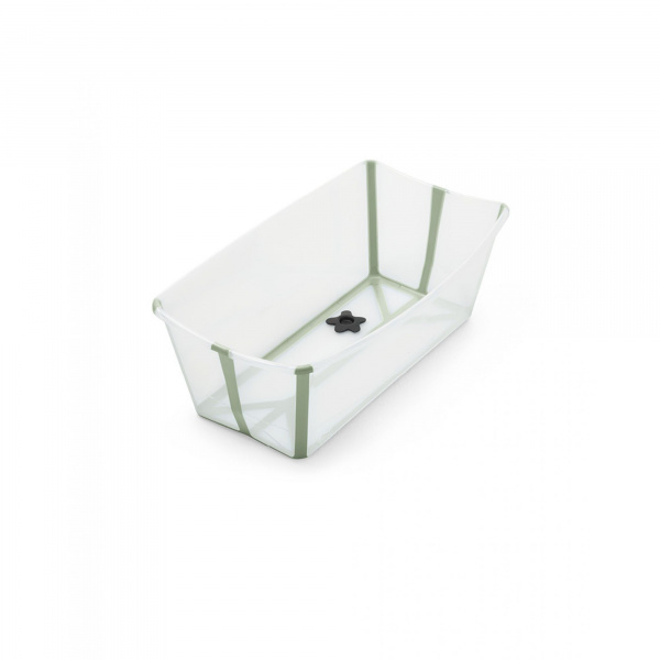 Pack complet baignoire flexi bath vert + support + transat nouveau-né Stokke