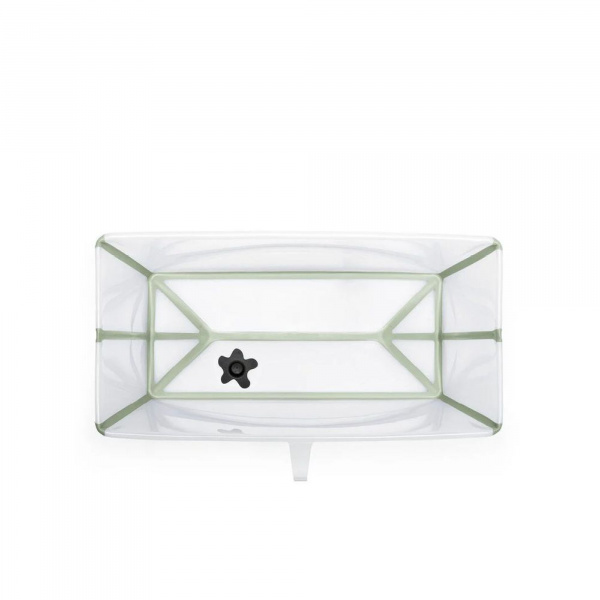 Pack complet baignoire flexi bath vert + support + transat nouveau-né Stokke