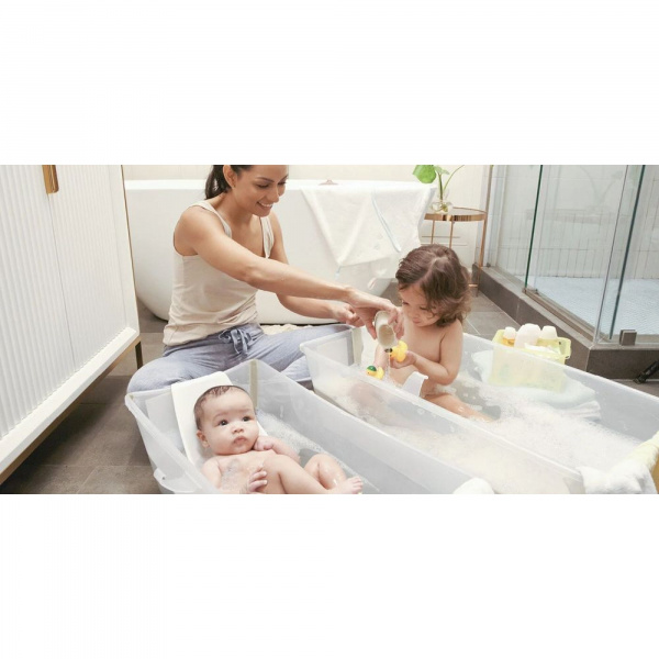 Baignoire flexi bath blanche + transat de bain Stokke