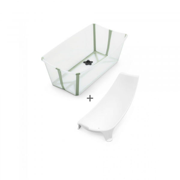 Baignoire flexi bath verte + transat de bain Stokke