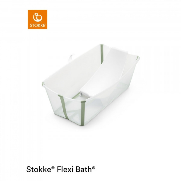 Baignoire flexi bath verte + transat de bain Stokke