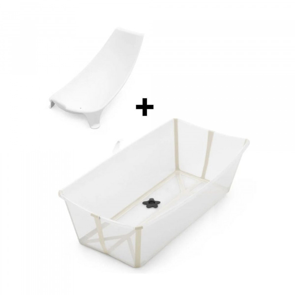 Baignoire flexi bath xl sandy beige + transat de bain Stokke