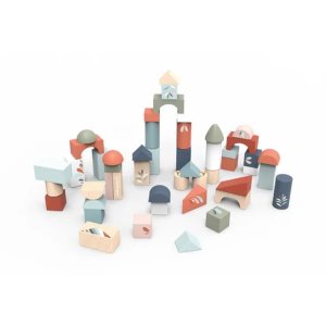 Jeu/blocs de construction en bois 50 pièces Speedy monkey