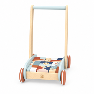 Chariot de marche en bois avec 27 blocs Speedy monkey