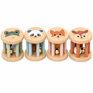 Hochet bébé en bois à rouler Speedy monkey