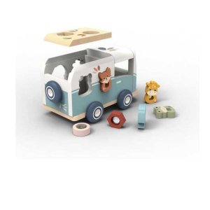 Van boîte à formes en bois Speedy monkey