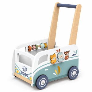 Chariot de marche van multi-activités en bois Speedy monkey