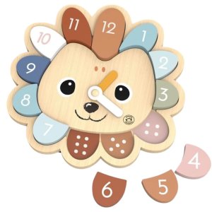 Horloge éducative en bois hérisson avec 12 formes à encastrer Speedy monkey