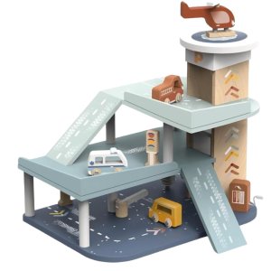 Garage en bois avec ascenseur, 3 voitures et hélicoptère Speedy monkey