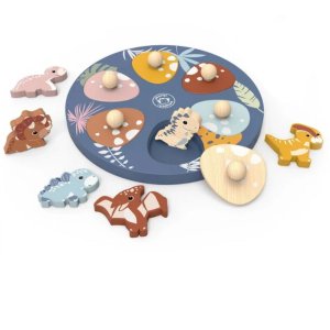 Puzzle dinosaure en bois 12 pièces Speedy monkey