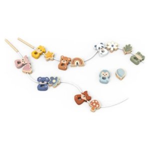 Perles à enfiler en bois 16 pièces dès 2 ans Speedy monkey