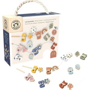 Perles à enfiler en bois 16 pièces dès 2 ans Speedy monkey