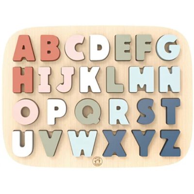 Puzzle des formes alphabet en bois 26 lettres