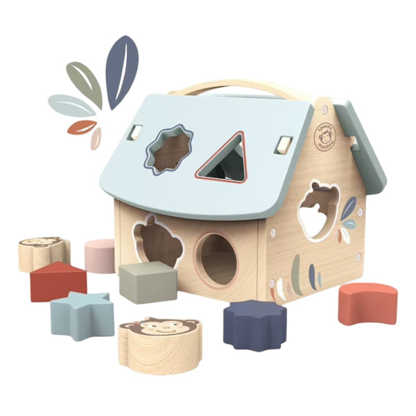 Maison boîte à formes en bois 8 blocs Speedy monkey