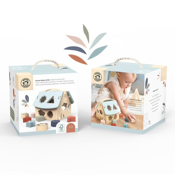 Maison boîte à formes en bois 8 blocs Speedy monkey