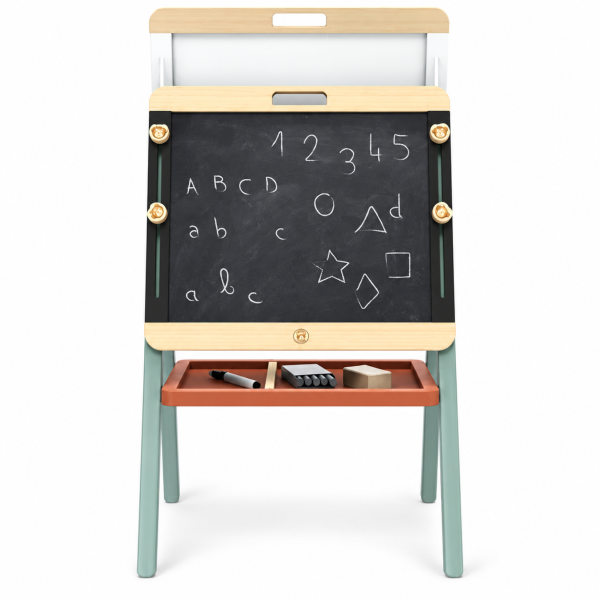 Tableau enfant en bois 3 en 1 réglable et pliable Speedy monkey