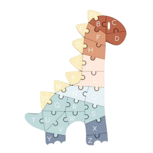 Puzzle alphabet dinosaure en bois 26 pièces Speedy monkey